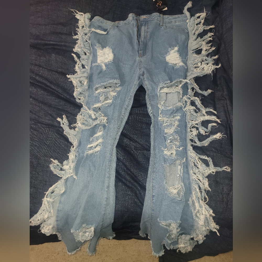 1x distressed jeans